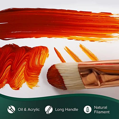 Silver Brush Limited Grand Prix Filbert Oil Paintbrush, Size 2 - size: Size 2