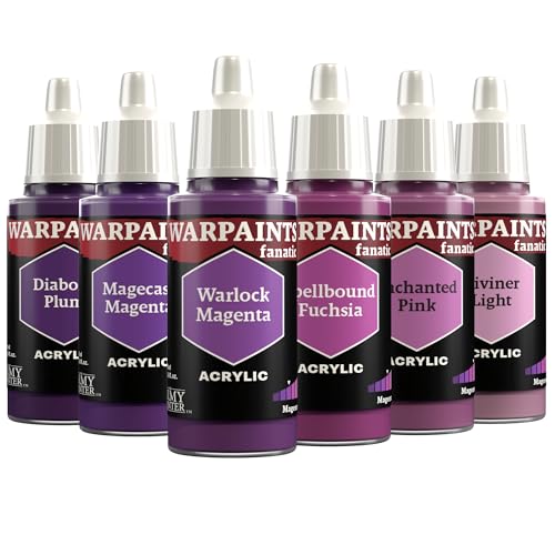 The Army Painter, Warpaints Fanatic Flexible Triad: Magentas 6x18ml | Quality Acrylic Miniature Hobby Model Paint Set for Dnd & Warhammer 40K Figures - color: Flexible Triad: Magentas