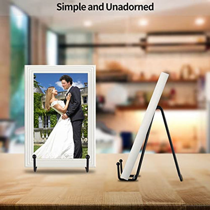IBosins 5-Pack 6-Inch Plate Holder Display Stands Black Metal Frame Stand - color: Black, size: 6 Inch