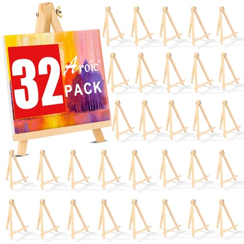 32 Pack 9 Inch Wood Easels, Easel Stand for Painting Canvases - style: 32 Pack