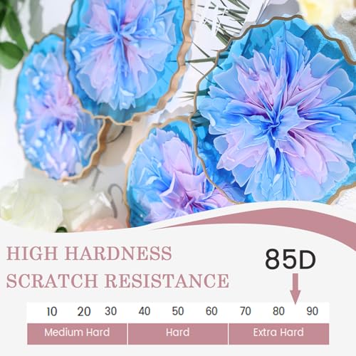 Bsrezn 1000g UV Resin Kit Hard for Jewelry Making and Crafting | Clear & Hard UV Epoxy Resin Glue with Mica Powders of 6 Colors - size: 1000 g kit