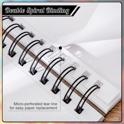120lb/200gsm Marker Paper Pad 8.3 × 8.9 in, 60 Sheets, Spiral Bound - size: 8.3×8.9 Inch (60 Sheets )
