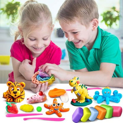 Air Dry Clay 76 Colors, Modeling Magic Clay Gift for Kids - color: 76 Colors