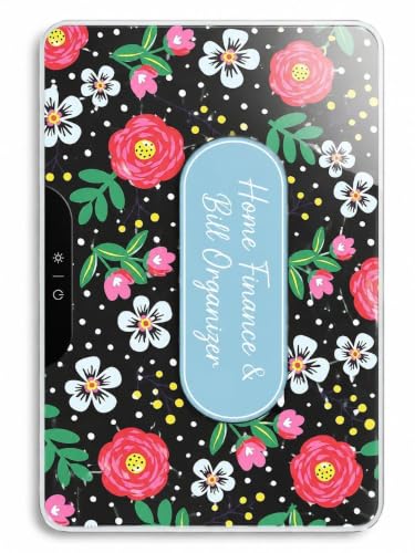 LED Drawing Board with Pockets (Blue and Pink Flowers on Black), 7 inches X 10 inches Set - style: Style #3