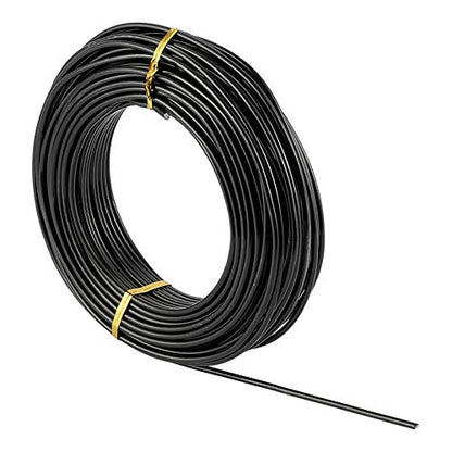 82 Feet 9 Gauge Aluminum Wire Black Bendable Metal Craft Wire for Beading Jewelry Craft Making - color: Round-Black, size: 3mm