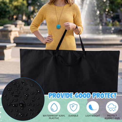 Abbylike 1 Pcs 48x36 Inch Art Portfolio Bag Black Large Waterproof Nylon - color: Black, size: 48 x 36 Inch