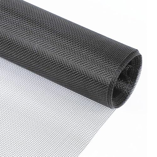 48"x100ft Windows Screen Mesh, Black Fiberglass Screen Roll, Durable Screen Door Replacement for Patio Screen,Porch Screen Window Door - size: 48 Inch x 100 Feet