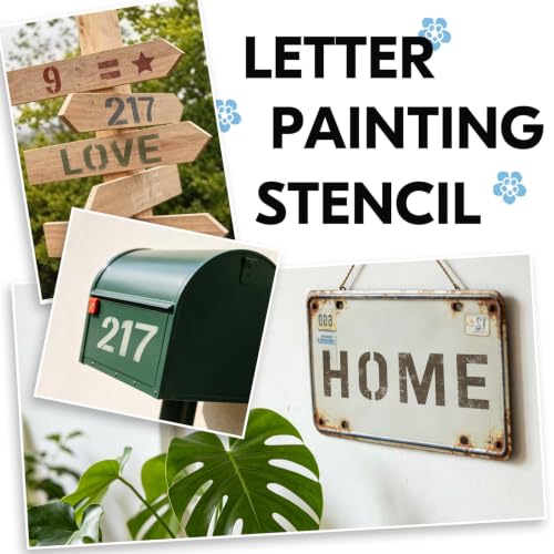 84PCS 2 Inch Letter Number Symbol Stencils, Reusable Alphabet Templates Interlocking Stencil Kit for Painting on Wood, Wall, Fabric, Rock, Sign, DIY Art Projects - color: 84 Sheets Letterand Number