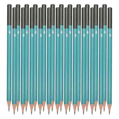 PATIKIL 4H Drawing Pencils for Sketching, 24PCS Sketch Pencils for Drawing Art Pencils Graphite Wood Pre-sharpened for Drawing Sketching Artist, Hexagonal, Black Refill, Green/Black Pole - style: 4H
