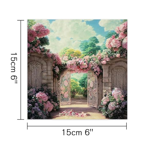 Scrapbook Paper, 24 Sheets 6"×6" 160gsm Single-Sided Patterned Cardstock - color: 24 sheets-gate of dream