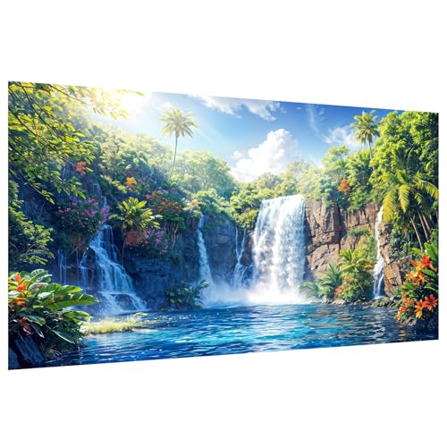 YOYA Large Diamond Art Kits for Adults, Waterfall, 27.5 x 15.7 Inch - color: Waterfall Landscape 023