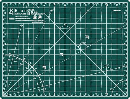 Elan Cutting Mat A4 Green, Self Healing Cutting Mat 9x12 Inch, 5-Ply Craft Board Green, Hobby Board for Crafts 9x12 Inch - style: 12 x 9"