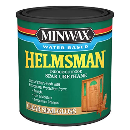 Minwax Water Based Helmsman Spar Urethane, Quart, Semi-Gloss - size: Quart, style: Semi-Gloss (Water Based)