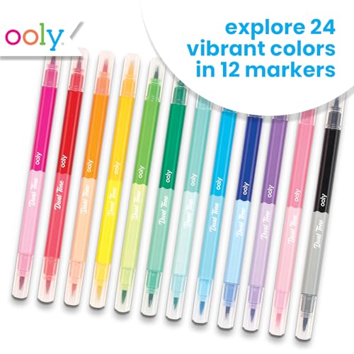 Ooly Dual Tone Calligraphy Markers, Set of 12, 24 Colors - style: Dual Tone