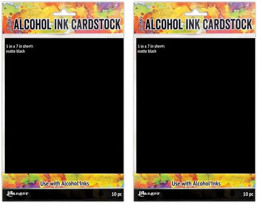 Ranger TH Alc Ink Crdstk Matte Black (Pack of 2) - size: 5 x 7 inches (Pack of 2)