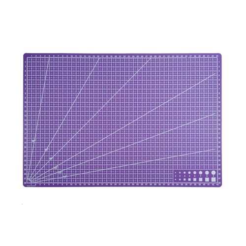 New A3 Double Side Craft Cutting Mat Cutting Board Sewing Pad Artist Carving Tools Handmade Crafts DIY Props (Purple) - color: Purple