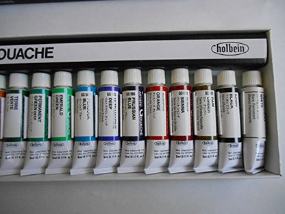 Holbein Artist Gouache Set : 18 x 5ml tubes