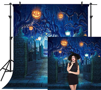 8X8FT Halloween Theme Pictorial Cloth Seamless Customized Photography Backdrop Background Studio Prop TP263B - size: 8X8FT