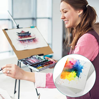 TecUnite 60 Sheets Watercolor Paper Pad Bulk, 11 x 15 Inch, Cold Press - color: Cold Press, size: 11 x 15 inch
