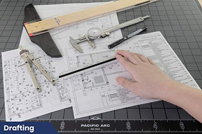 Pacific Arc Architectural Scale Ruler, 6" Scale Ruler for Architectural Designs, Engineering, or Drafting