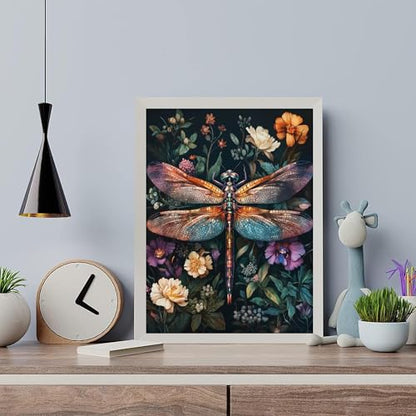 Dragonfly Paint by Numbers Kit for Adults Beginner 16x20inch(Without Frame) - color: MT22774-US
