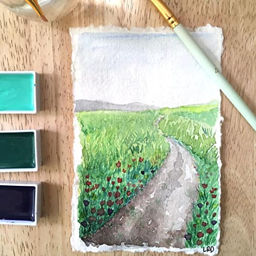 LEATHER VILLAGE Handmade Rough Textured Watercolor Paper 6x8 Inches, White - color: Texture White, size: 8"X6"