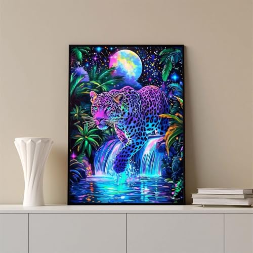 Animal DIY Diamond Art Kits for Adults, Moon 5D Diamond Painting Kits - color: CM078