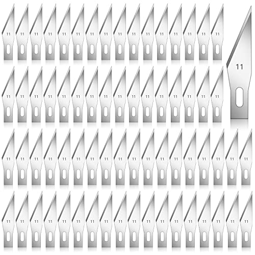 Zhehao 600 Pcs Knife Blades 11 High Carbon Steel Blades Bulk Hobby Art Refill #11 Precision Knife Replacement with Storage Case for Scrapbooking Cutting Stencils Wood Carving
