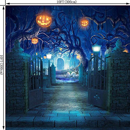 10X10FT Halloween Theme Pictorial Cloth Customized Photography Backdrop Background Studio Prop TP263C - size: 10X10FT