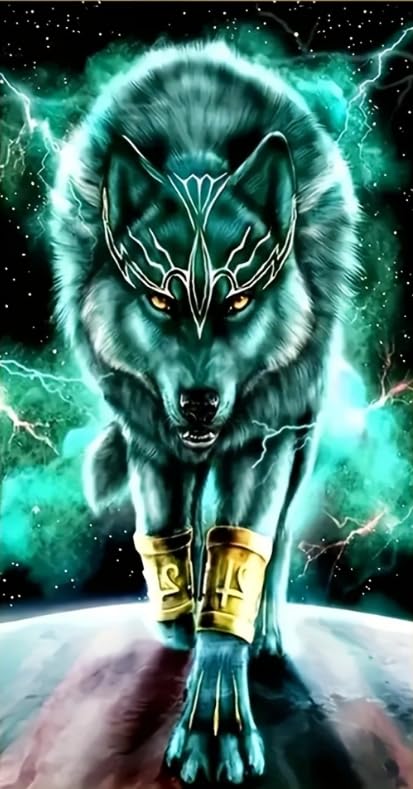 TGYIUA 、 ；W-olf Diamond Art Kits for Adults,DIY Animal Diamond Painting Kits for Adults Beginners,5D Full Drill Diamond Dots with Diamond Gem Art and Crafts for Home Wall Decor 27.5x15.7inch - color: 25-27- Fluorescent Wolf