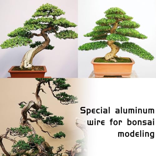 Bonsai Wire 2 Roll Black 1.5mm Aluminum Bonsai Training Wire for Fine Trunk | 2 Roll 65 Feet Total