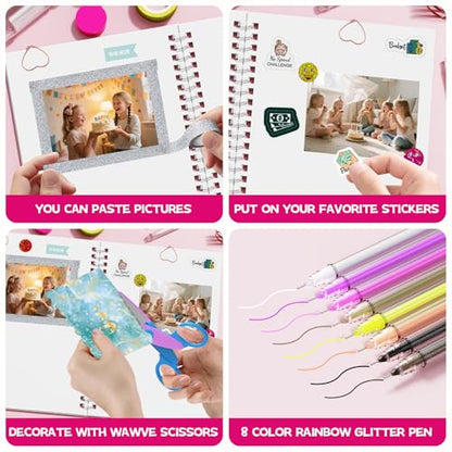 SUPMANGO 2-Pack DIY Journal Kit for Girls Ages 8-14,DIY Journal Set Stationary Birthday Gifts Ideas for Girls,Art Crafts for Tween Kid Scrapbook & Diary Supplies Set