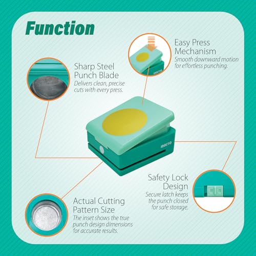 Creative Effort-Saving Kids' Educational Circle - Shaped Paper Puncher-2.5 inch, Kid-Safe for Art Projects & Home Decoration - size: 2.5 inch
