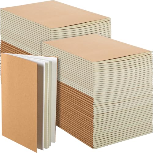 Mimorou 100 Pcs A5 Journals Notebooks Bulk,Brown,Dot - color: Brown, style: Dot