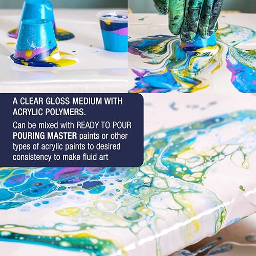 U.S. Art Supply Professional Gloss Pouring Medium 16oz (Pint) - size: 16 Fl Oz (Pack of 1)
