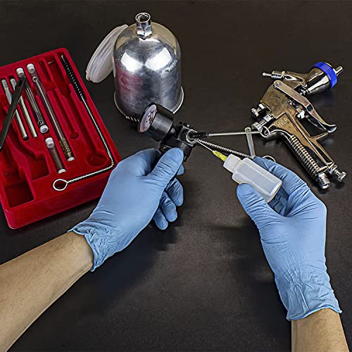 YUZES Spray Gun Cleaning Kit, 23-Piece Brush & Needle Set for Paint Guns | Brushes, Needle Picks & Tube Cleaners for Nozzles, Air Caps & Passages, Fits Suction, Gravity, Pressure Feed and Airbrushes