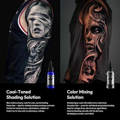 HAWINK Tattoo Ink Set 1OZ 14 Colors Ink and 2 Color Mixing SolutionTI205-30-16