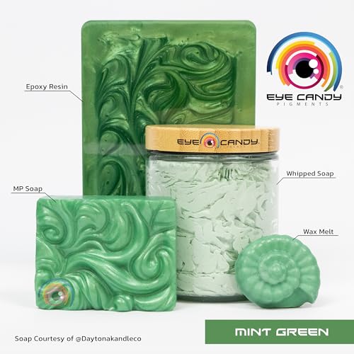 Eye Candy Pigments Premium Green Mica Powder - Mint Green (50gr) - for Epoxy, Resin, Soap, Paint, Woodworking, Acrylic Pouring, Bath Bombs, Fishing Lures - DIY Arts and Crafts Additive - color: Mint Green