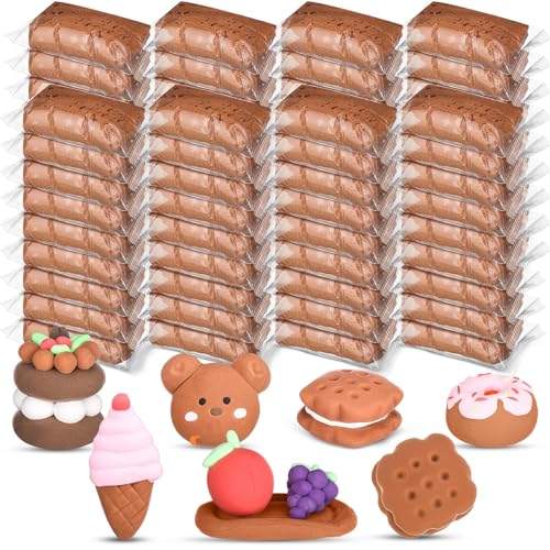 WinnerWhy 72 Pcs Air Dry Clay Bulk 38oz Air Dry Modeling Clay Soft DIY Ultra Light Modeling Clays Magic Foam Crafts for Sculpting Kids Gifts Party School Supplies for Crafts Artisti (Light Brown) - color: Light Brown