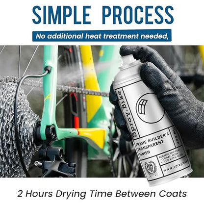 Spray.Bike Frame Builder's Transparent Finish - Clear Gloss | Protective Satin/Gloss Finish Spray for Steel, Aluminum, Carbon | Weatherproof Finishing Coat, 400ml - color: Clear - Gloss Finish