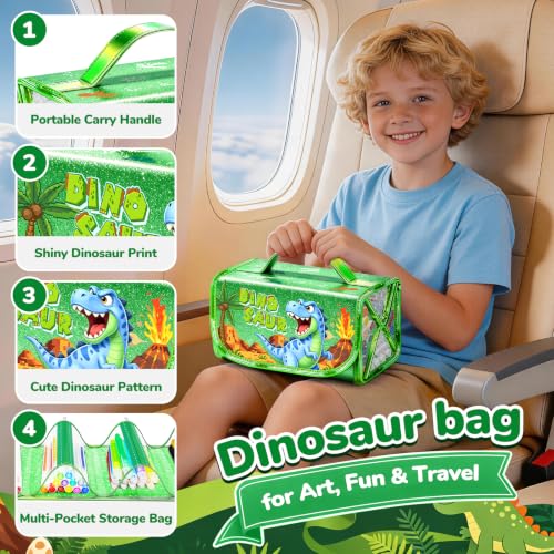 DreamyCandy 72 Pcs Washable Markers Set for Kids 4-8, Dinosaur Art Set Gift - color: Green Dinosaur