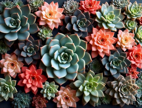 Yeadiffy Diamond Art Painting Kits for Adults Diamond Art Kits for Adults Beginners,5D Translucent Gems Diamond Painting,DIY Full Drill Diamond Gem Art and Crafts 12x16inch (Succulent) - color: Succulent