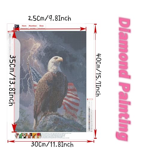 Milila Diamond Art Kits for Adults Full Drill Diamond Painting Kit(Eagle) - color: Eagle
