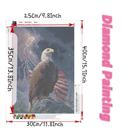 Milila Diamond Art Kits for Adults Full Drill Diamond Painting Kit(Eagle) - color: Eagle