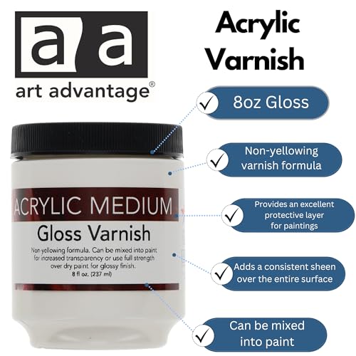 Art Advantage Acrylic Varnish 8oz Gloss - style: Gloss Varnish