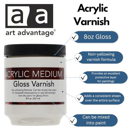 Art Advantage Acrylic Varnish 8oz Gloss - style: Gloss Varnish