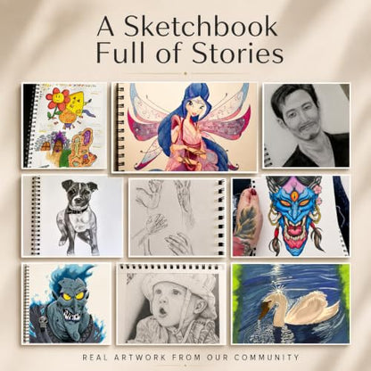 Artist’s Sketchbook Hardcover – 200GSM Very Thick Paper – Large, Spiral Sketch Book for Drawing and Mixed Media – Sketch Pad, Art Book - 11.4 x16.5, 40 Sheets / 80 Pages - size: 11.4 x 16.5 inches