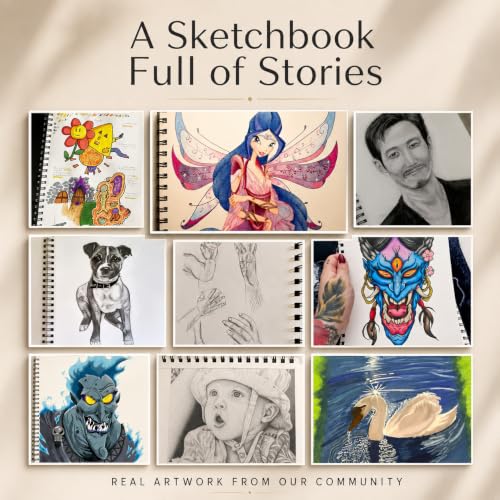 Artist’s Sketchbook Hardcover – 200GSM Very Thick Paper – Spiral Sketch Book for Drawing and Mixed Media – Sketch Pad, Art Book - 5.8 x 8.5, 40 Sheets / 80 Pages - size: 5.8 x 8.5 inches