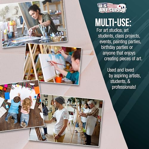 U.S. Art Supply 7-Ounce Unprimed Canvas Roll, 24" Wide x 6' Long (2 Yards) - size: 24-Inch-x-2-Yards
