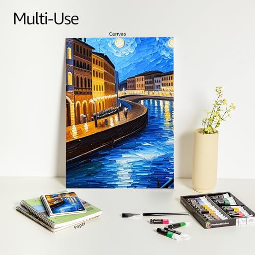 Elan Professional Oil Paint Set, 24 Vibrant Colors Tubes 1.7fl oz, Oil Paints for Canvas Painting, Art Paints for Adults & Artists - color: Oil, style: 24x1.7 Oz
